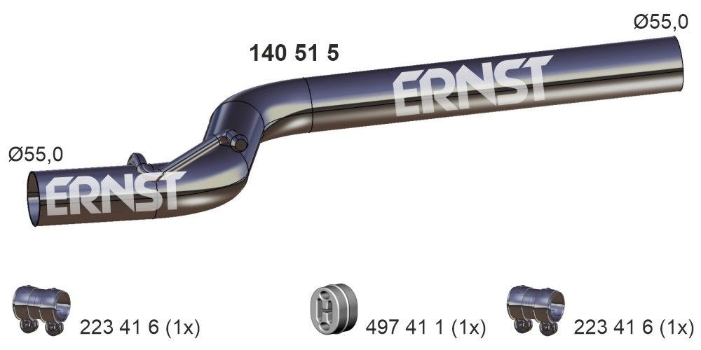 ERNST Exhaust Pipe Article number: 140515 cheaply