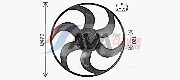 AVA COOLING SYSTEMS Fan, radiator Article number: JE7084 cheaply
