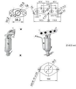 VEGAZ Catalytic converter Article number: TK-313 cheaply