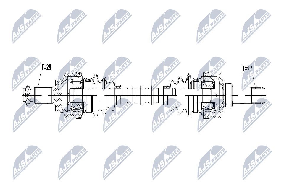 NTY Drive shaft Article number: NPW-BM-051 cheaply