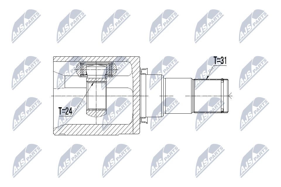 NTY Joint kit, drive shaft Article number: NPW-MZ-049 cheaply