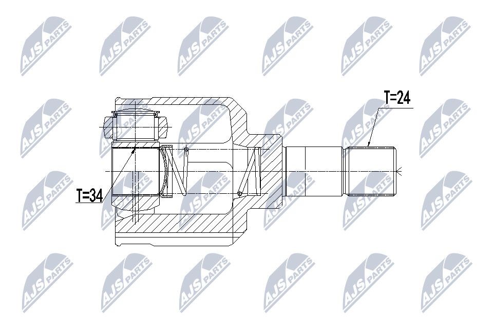 NTY Joint kit, drive shaft Article number: NPW-PE-024 cheaply