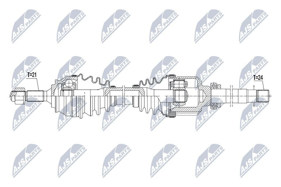 NTY Drive shaft Article number: NPW-PE-047 cheaply