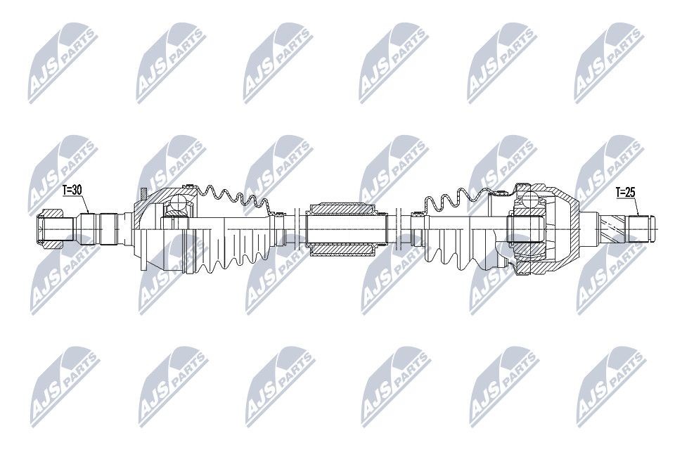 NTY Drive shaft Article number: NPW-PL-071 cheaply