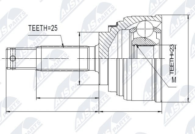 NTY Joint kit, drive shaft Article number: NPZ-MS-005 cheaply