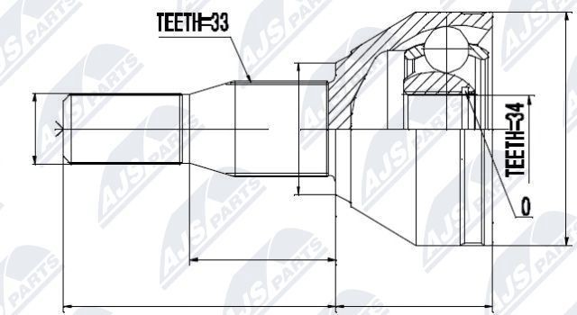 NTY Joint kit, drive shaft Article number: NPZ-PL-030 cheaply