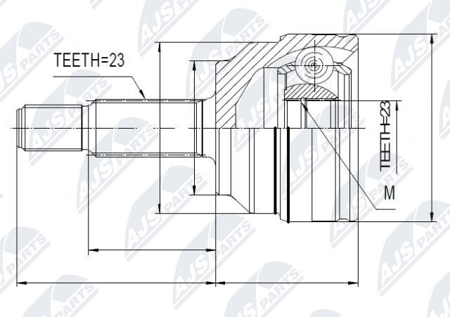 NTY Joint kit, drive shaft Article number: NPZ-RE-021 cheaply