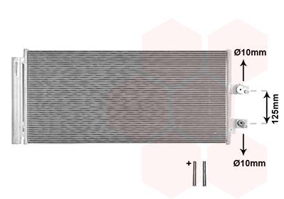 VAN WEZEL Air conditioning condenser Article number: 59015700 cheaply