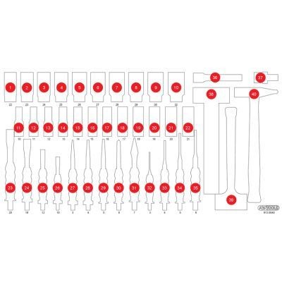KS TOOLS Skumstoffinnlegg, sortimentboks artikkelnummer: 813.0040-97 billig
