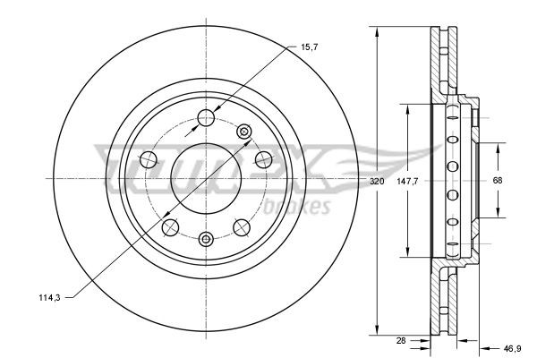 TOMEX brakes Piduriketas Artikli number: TX 73-53 soodsalt