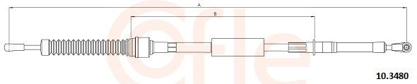 COFLE 92.10.3480 Cablu, transmisie manuala CADDY 1.9 TDI 90 CP motor diesel 2004