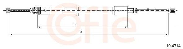 COFLE Hand brake cable Article number: 92.10.4714 cheaply