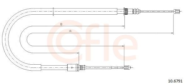 COFLE Hand brake cable Article number: 92.10.6791 cheaply