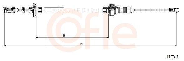 COFLE Throttle cable Article number: 92.1173.7 cheaply