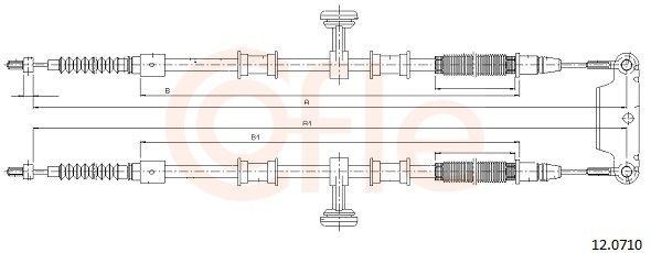 COFLE Hand brake cable Article number: 92.12.0710 cheaply