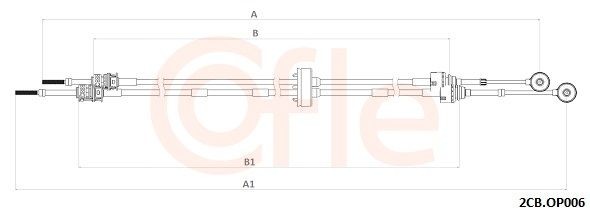 COFLE 92.2CB.OP006 Cable, manual transmission ASTRA 1.7 CDTI (L08) 80 PS Diesel 2010