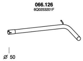 PEDOL Exhaust Pipe Article number: 066.126 cheaply