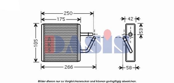 AKS DASIS Heater matrix Article number: 119002N cheaply