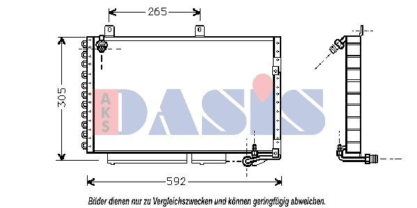 AKS DASIS Air conditioning condenser Article number: 482004N cheaply