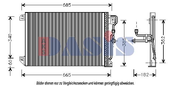 AKS DASIS Air conditioning condenser Article number: 522640N cheaply