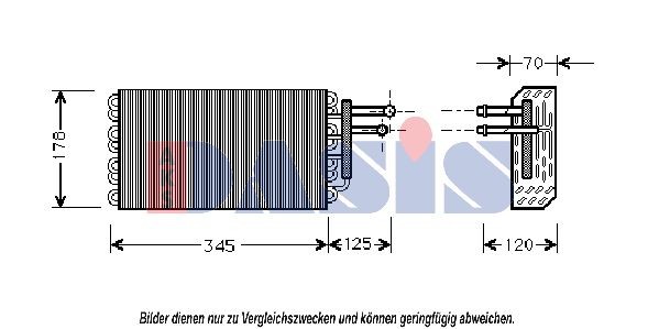 AKS DASIS Air conditioning evaporator Article number: 820280N cheaply