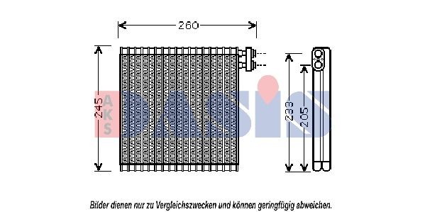 AKS DASIS Air conditioning evaporator Article number: 820316N cheaply