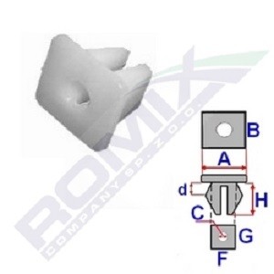 ROMIX Clip, trim / protective strip Article number: B17058 cheaply