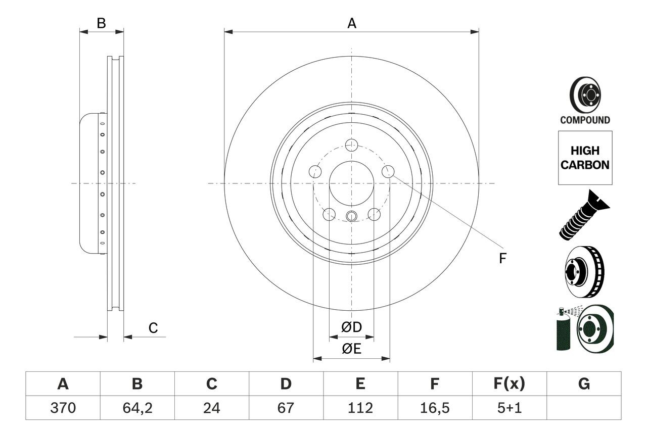 BOSCH Brake disc Article number: 0 986 479 G99 cheaply