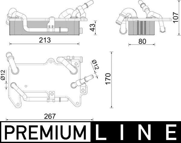 MAHLE ORIGINAL Õliradiaator, automaatkast Artikli number: CLC 284 000P soodsalt