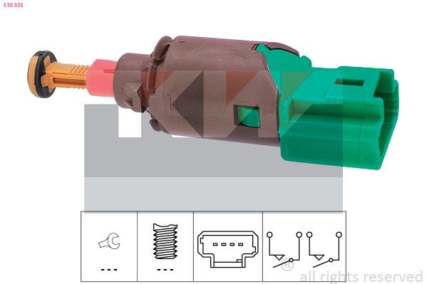 KW 510 335 Switch, clutch control (cruise control) MASTER 2.3 dCi 130 FWD (FV0M, FV0Y, FV0J, FV02, FV03) 130 PS Diesel