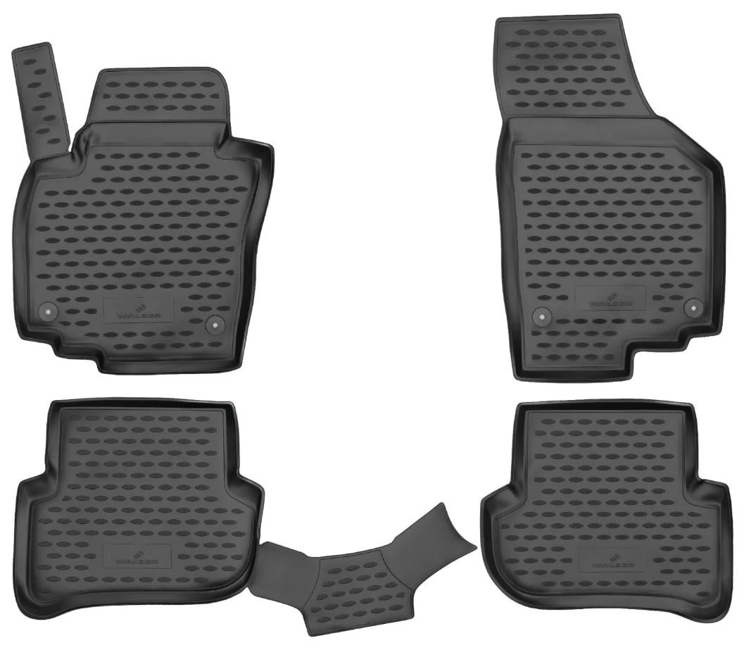 WALSER 75053 Floor mats YETI 1.4 TSI 4x4 150 PS Petrol 2017