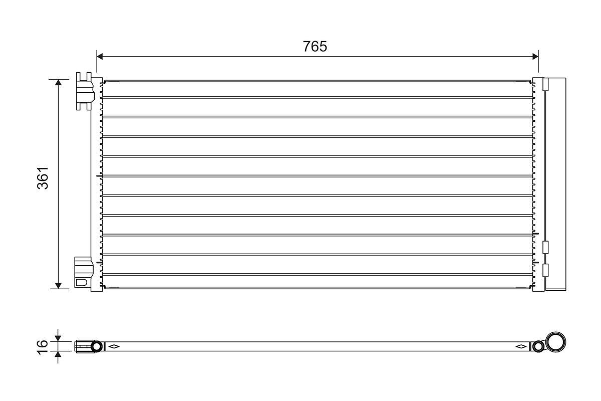 VALEO Air conditioning condenser Article number: 822637 cheaply