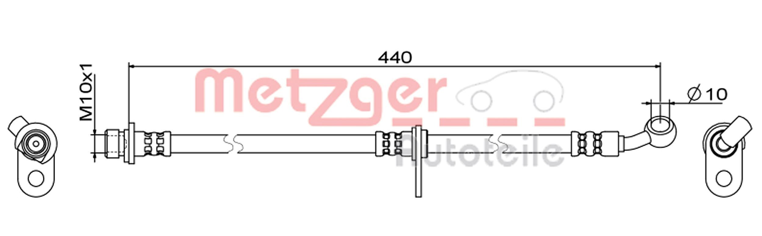 METZGER Brake hose Article number: 4111846 cheaply