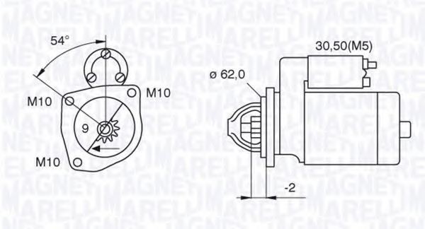 MAGNETI MARELLI Starter motor Article number: 063521070630 cheaply