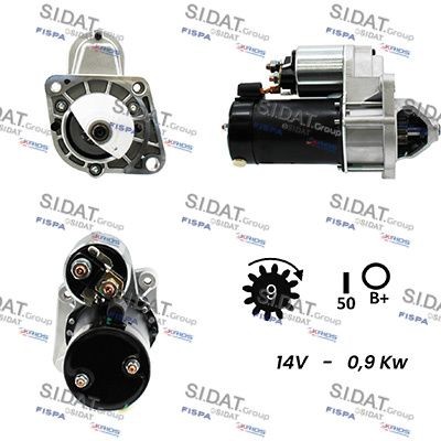 SIDAT Starter motor Article number: S12VA0006A2 cheaply