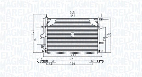 MAGNETI MARELLI Air conditioning condenser Article number: 350203914000 cheaply