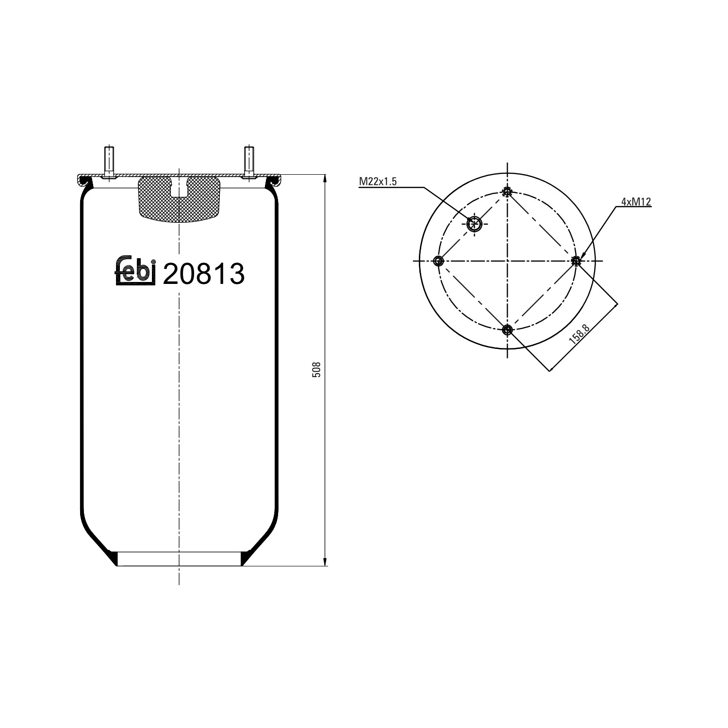 FEBI BILSTEIN Boot, air suspension Article number: 20813 cheaply