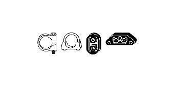 HJS Exhaust mounting kit Article number: 82 23 4317 cheaply