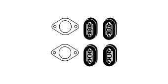 HJS Exhaust mounting kit Article number: 82 49 8375 cheaply