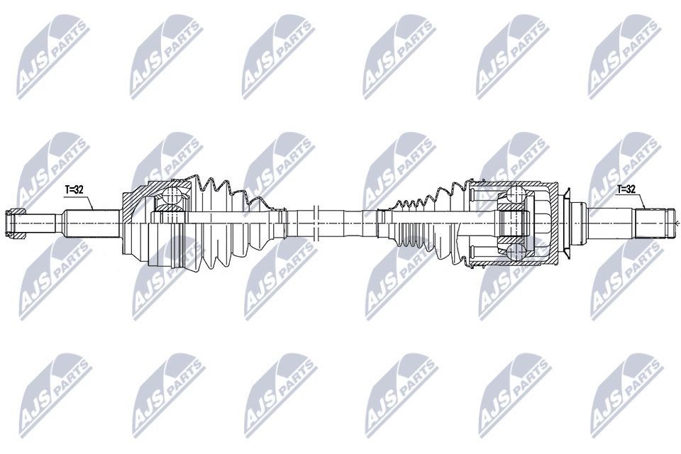 NTY Drive shaft Article number: NPW-CH-126 cheaply