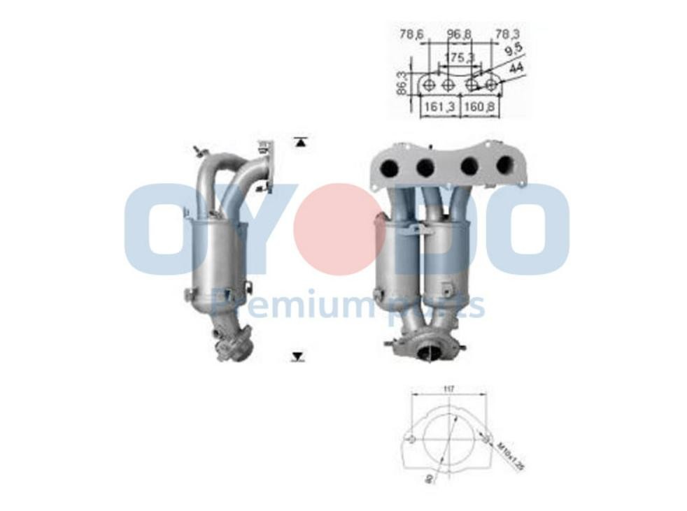 Oyodo Catalytic converter Article number: 10N0110-OYO cheaply