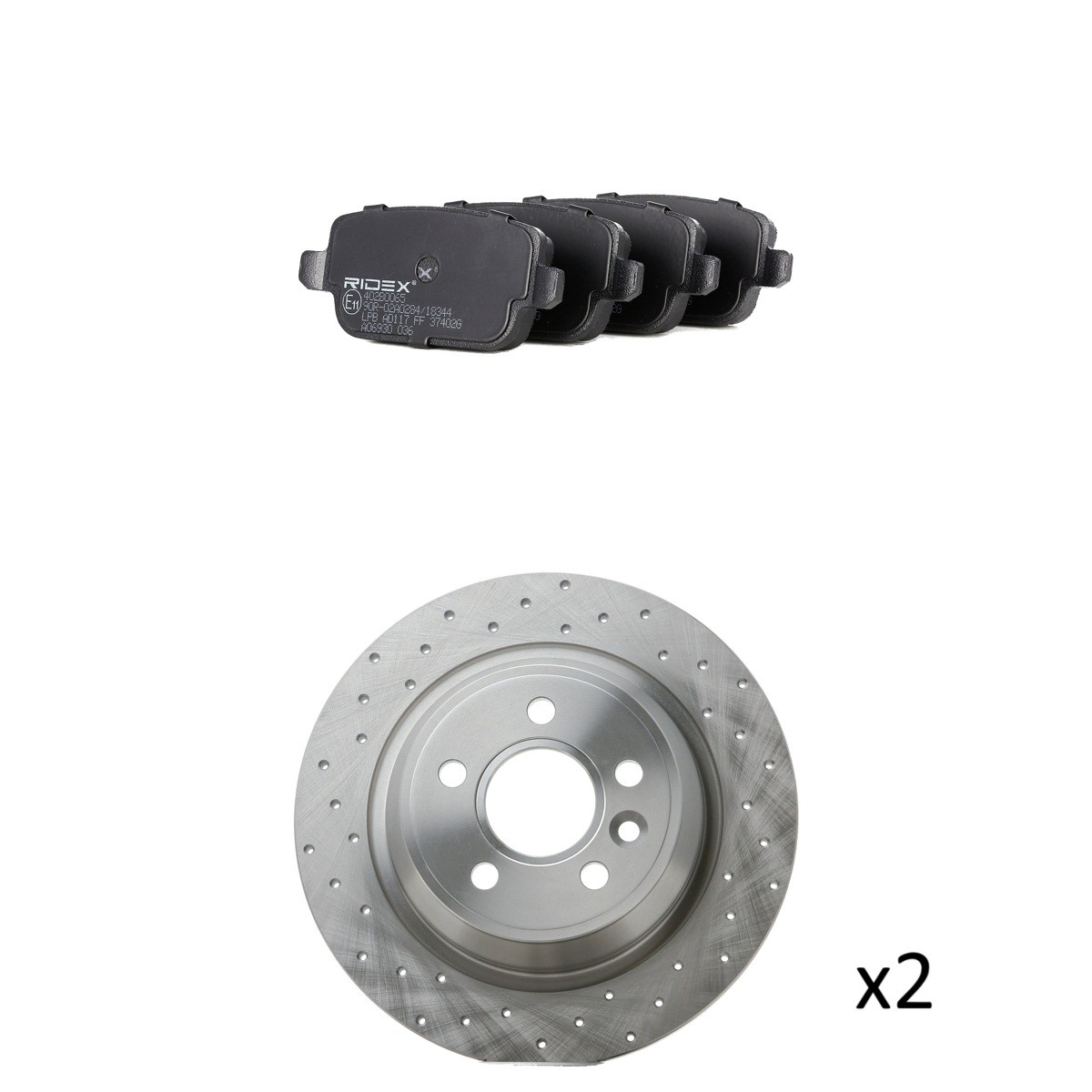 RIDEX Brake discs and pads set Article number: 3405B1822 cheaply