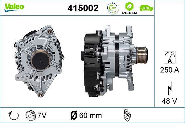 VALEO 415002 Käivitusgeneraator i30 1.6 CRDi hybrid 48V 136 HP Diisel/Elektro
