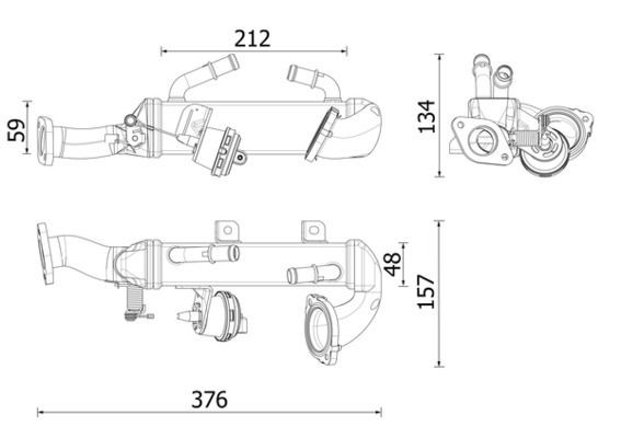 MAHLE ORIGINAL CE 47 000P EGR-jahuti Q70 3.0 238 HP Diisel