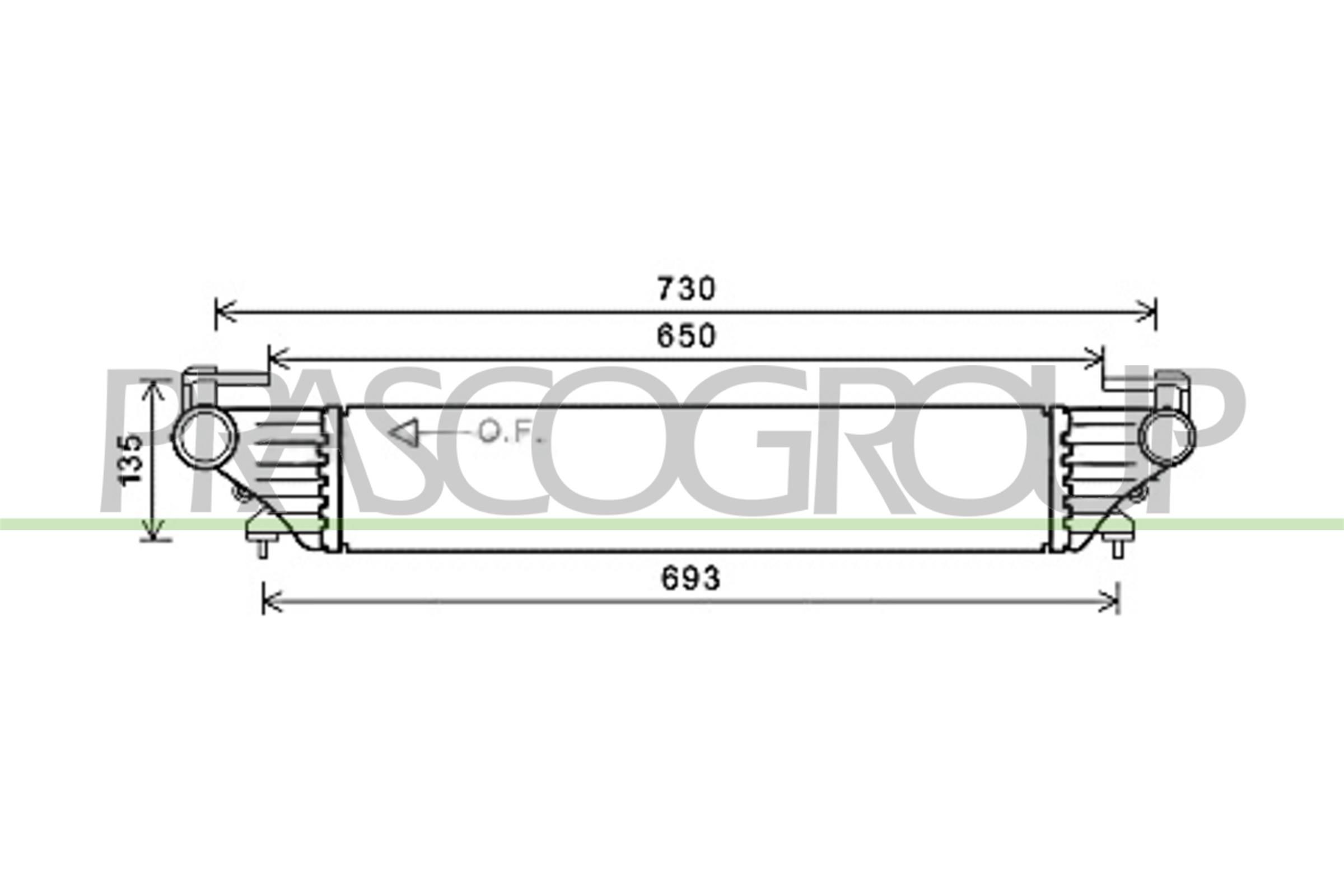 PRASCO Intercooler Article number: FT040N001 cheaply