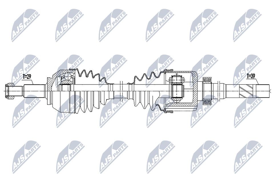 NTY Drive shaft Article number: NPW-RE-192 cheaply