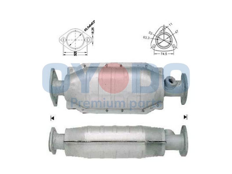 Oyodo Catalytic converter Article number: 10N0138-OYO cheaply