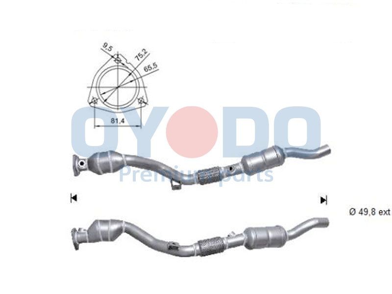 Oyodo Catalytic converter Article number: 10N0146-OYO cheaply