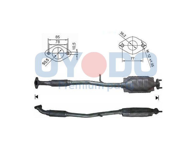 Oyodo Catalytic converter Article number: 10N0154-OYO cheaply