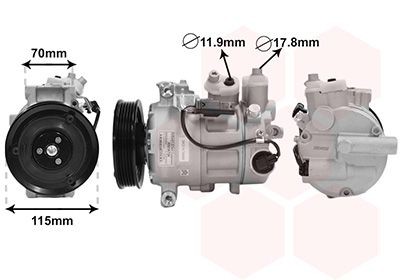 VAN WEZEL Air conditioning compressor Article number: 3001K726 cheaply